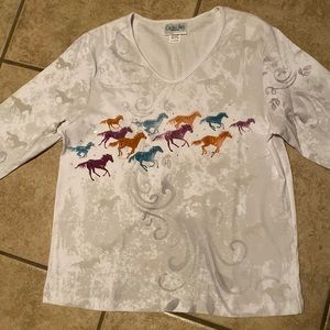 🦋 2 for $20 sale NWOT Cactus Bay Southwestern V neck 3/4 sleeve shirt top XL